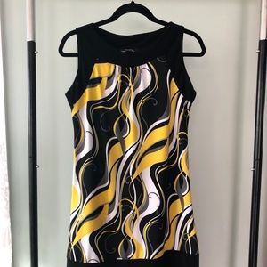 Black & Yellow 70s Inspired Dress